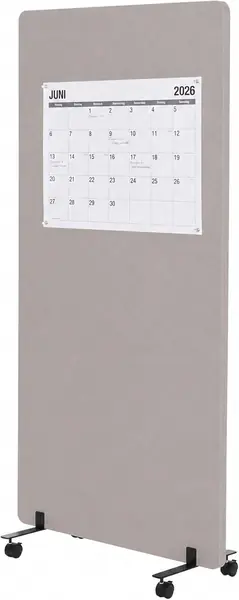 Akustik-Trennwand HWC-G77 Stoff/Textil - 167x80cm beige
