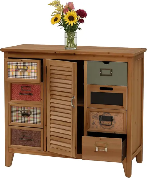 Apothekerkommode HWC-O63 80x91x40cm - Korpus Natur