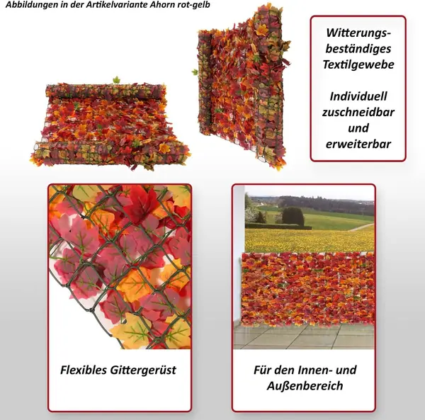 Balkonsichtschutz N77-500x150cm Tanne hell