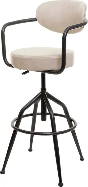 Barhocker HWC-H10f höhenverstellbar Industrial - Vintage…