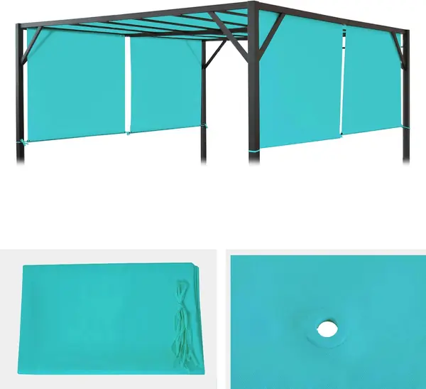 Ersatzbezug für Dach Pergola Baia 3x4m - türkis-blau