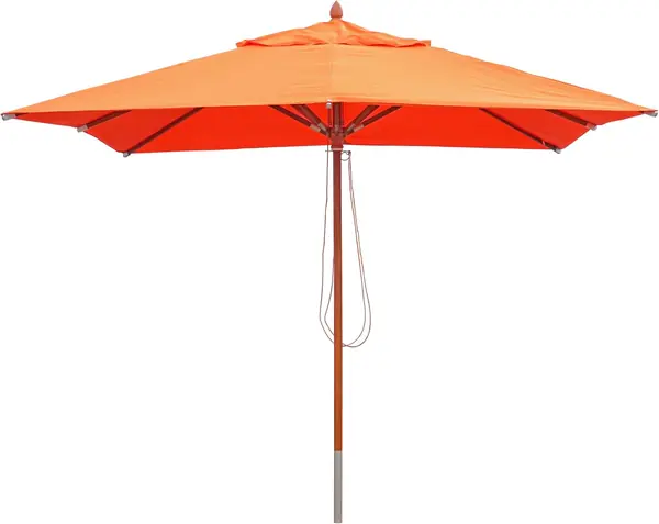 Gastronomie Holz-Sonnenschirm HWC-C57 eckig 3x3m…