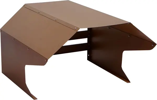 Mähroboter-Garage HWC-L43 Metall 40x59x69cm - braun