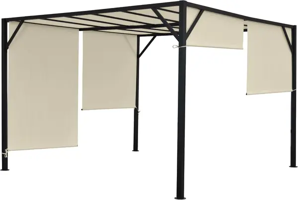 Pergola Baia mit Schiebedach Creme - 4x3m
