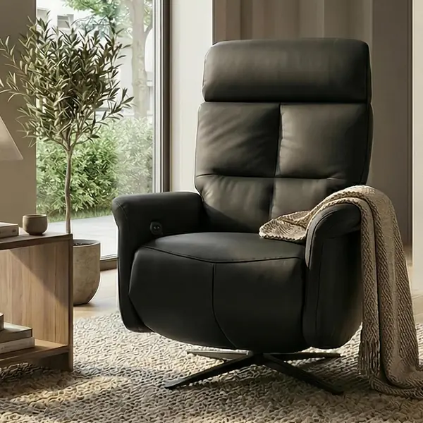 Relaxsessel HWC-L10 elektrisch verstellbar Voll-Leder…