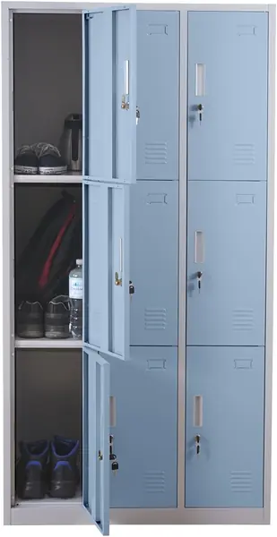 Schließfach Boston T829 Metall 9 Fächer - blau