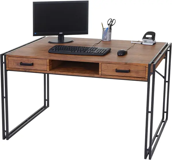 Schreibtisch HWC-A27, 122x70cm, 3D-Struktur…