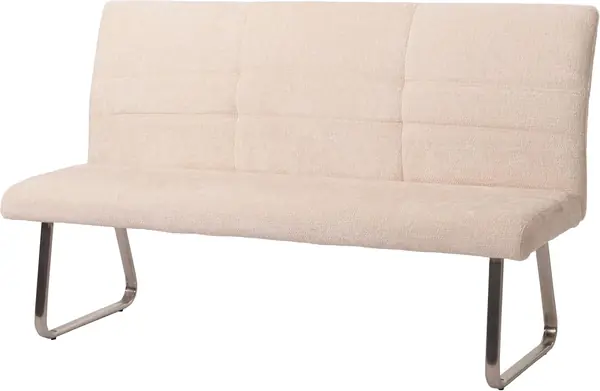 Sitzbank HWC-G55 180cm Edelstahl - Creme