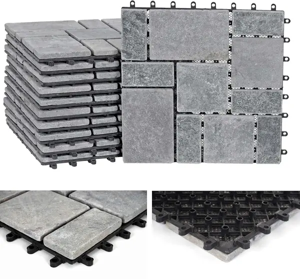 Steinfliese HWC-K70 11x je 30x30cm = 1m2 - dunkelgrau