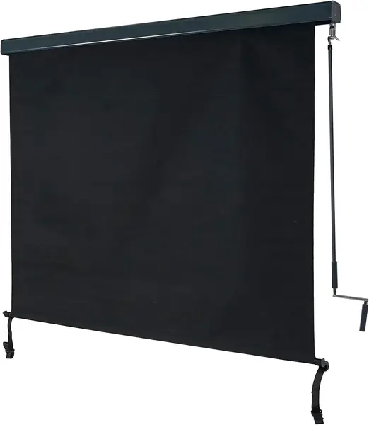 Vertikalmarkise HWC-F42 UV-Schutz 50-250x180cm, schwarz