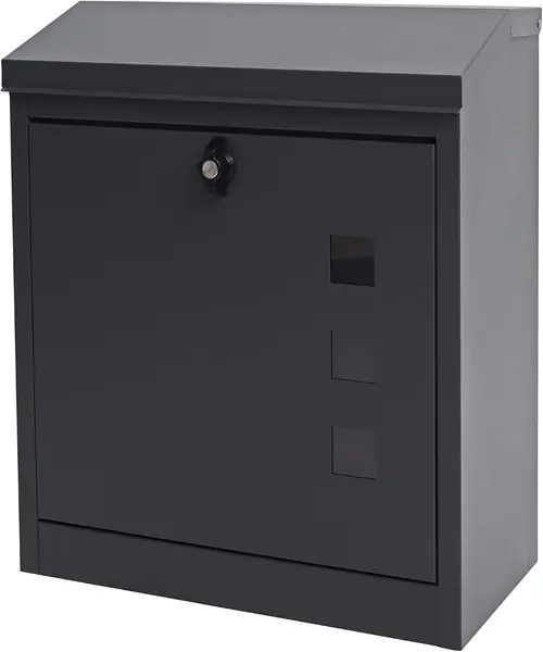 XXL Briefkasten HWC-H26AM 52x44x25cm - anthrazit-schwarz